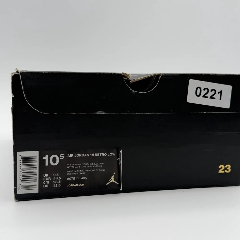 Jordan 14 Retro Low Laney (2015) 807511-405‎ Size 10.5 With OG Box
